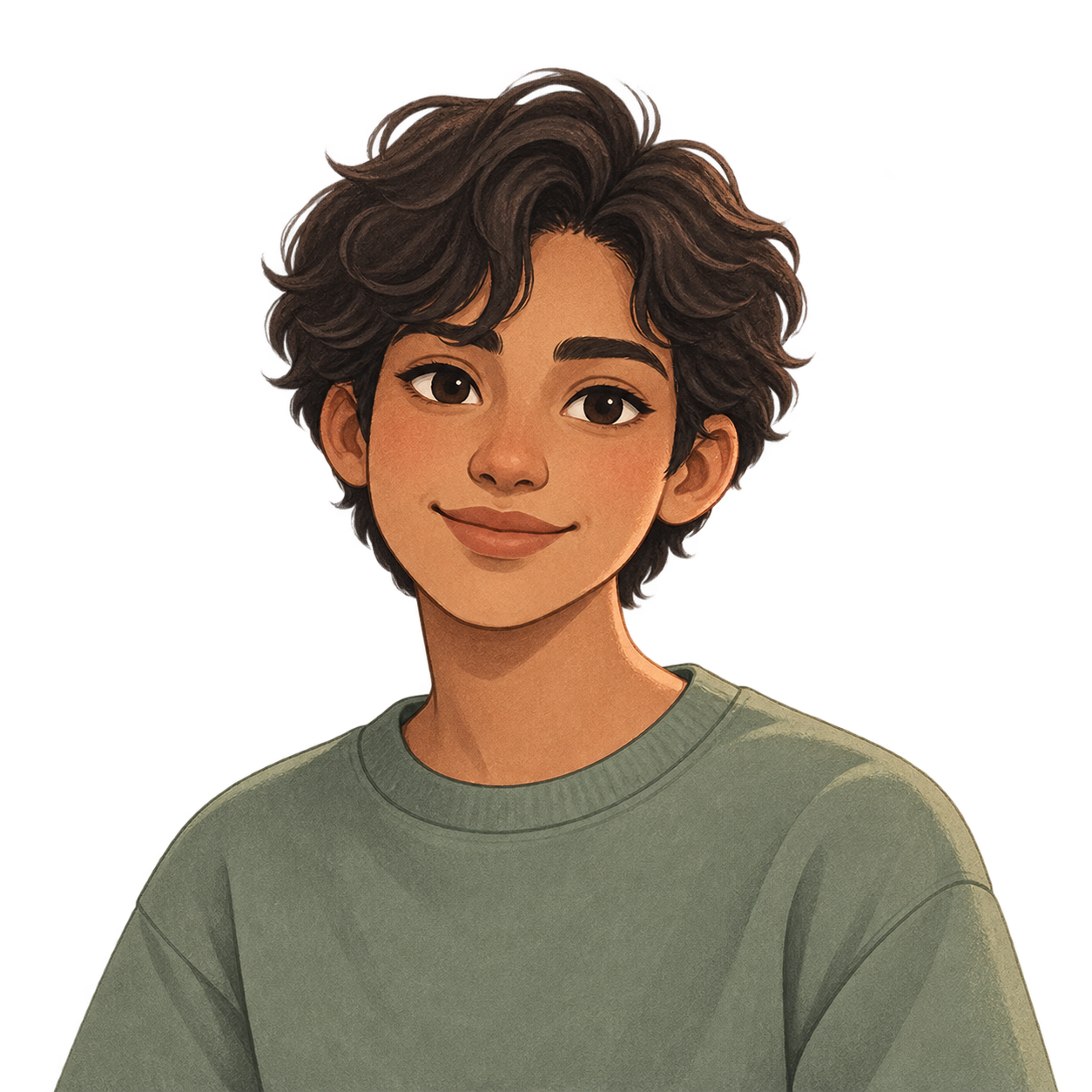 Gender-neutral illustrated student avatar